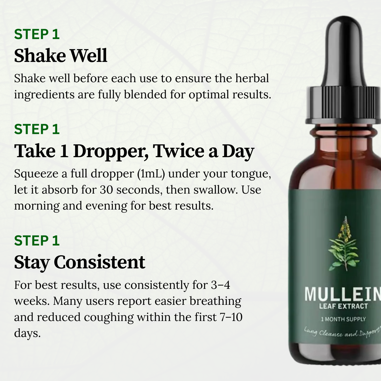 Mullein + Chlorophyll Lung Drops