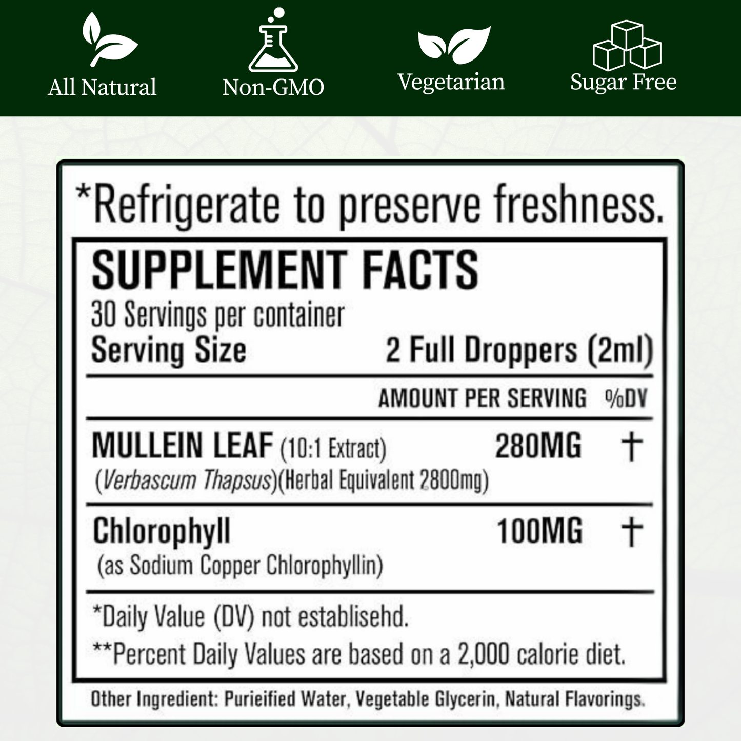 Mullein + Chlorophyll Lung Drops